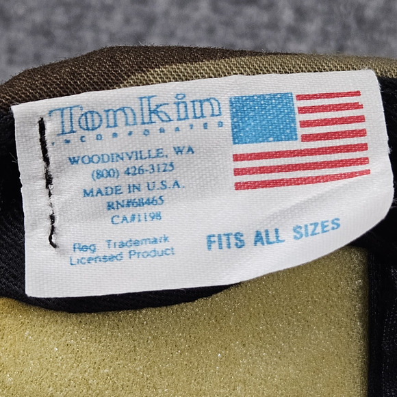 VTG Caterpillar Hat Snapback Camo Cat Patch Logo Floppy Brim‎ Made in USA - Picture 7 of 9